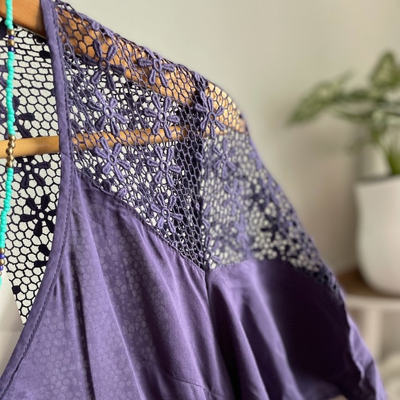 Purple Embroidered Maxi Dress Small New - Picture 10 of 10